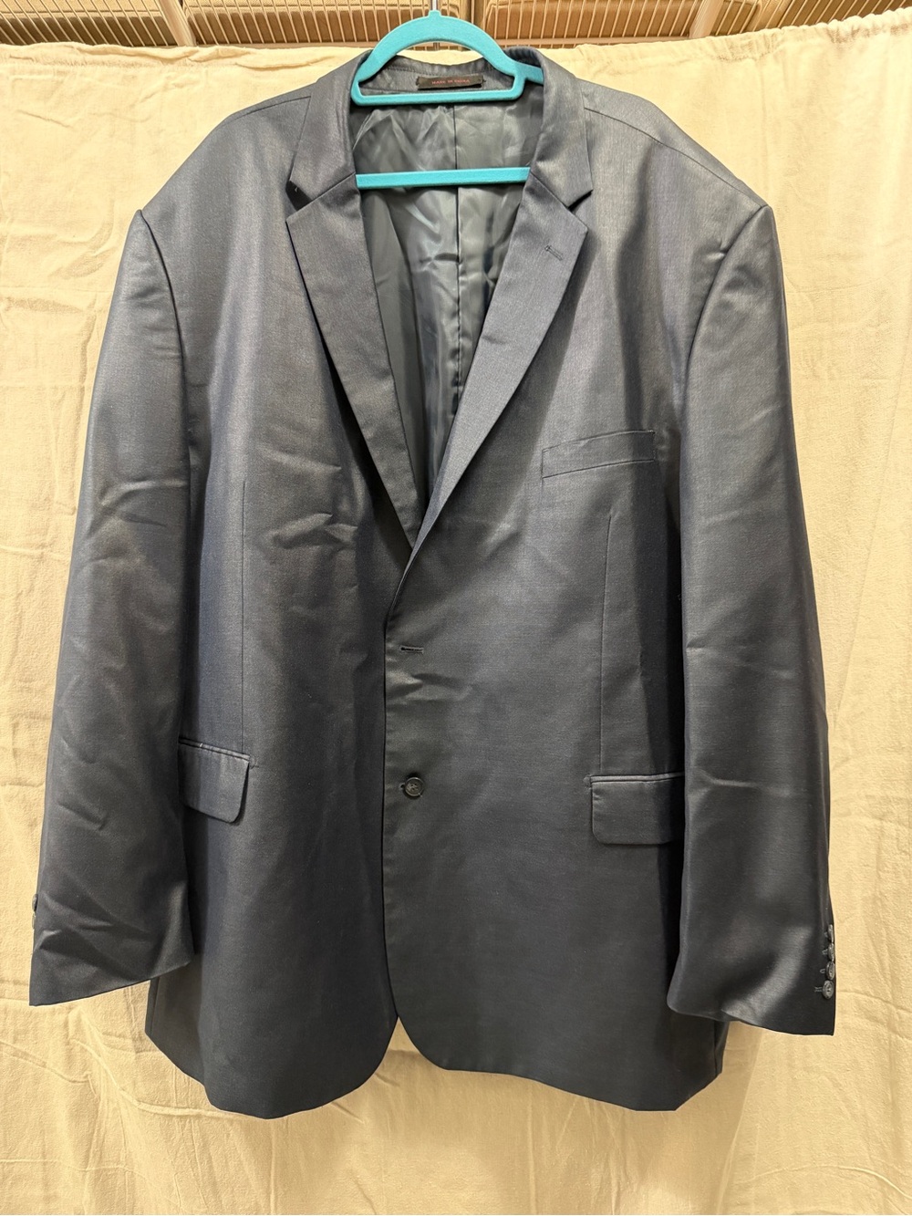 Men's Classic Navy Single-Breasted Suit Jacket